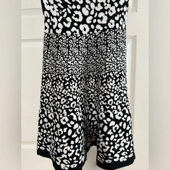 Black and White Leopard Print Dress - Picture 7 of 12